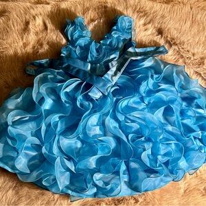 RICHIE HOUSE Blue Ruffle Party Dress | Toddler Size 4